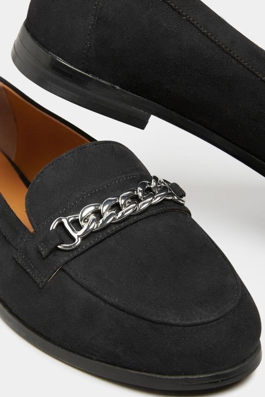 LTS Black Chain Loafers In Standard Fit | Long Tall Sally 5