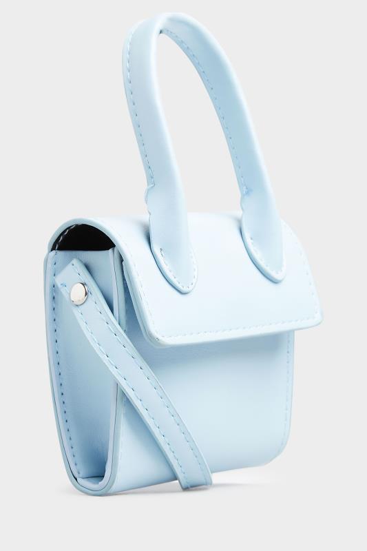 Light Blue Mini Handle Crossbody Bag 4
