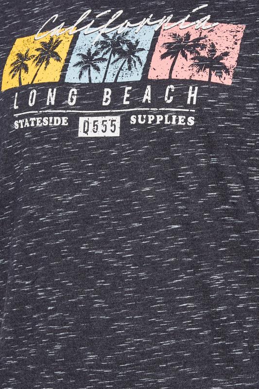 D555 Big & Tall Navy Blue Navy California Printed T-Shirt | BadRhino 2