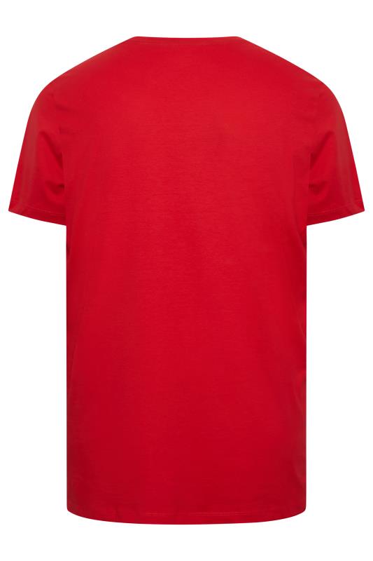 JACK & JONES Big & Tall Navy & Red 3 Pack T-Shirts | BadRhino 6