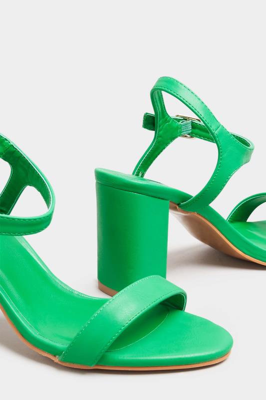 LIMITED COLLECTION Green Block Heel Sandal In Wide E Fit & Extra Wide Fit | Yours Clothing 5