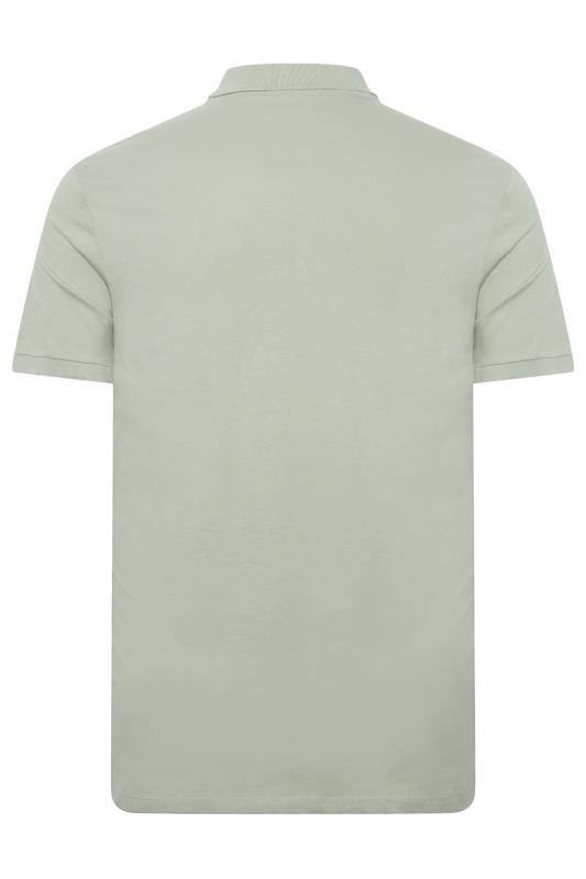 JACK & JONES Plus Size Light Grey Big & Tall Logo Print Polo Shirt | BadRhino  4