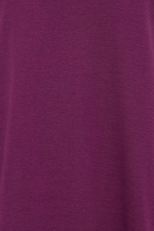M&Co Purple Long Sleeve Cotton Blend Top | M&Co  5
