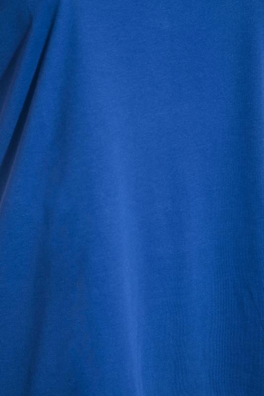 Curve Royal Blue Short Sleeve Basic T-Shirt 4