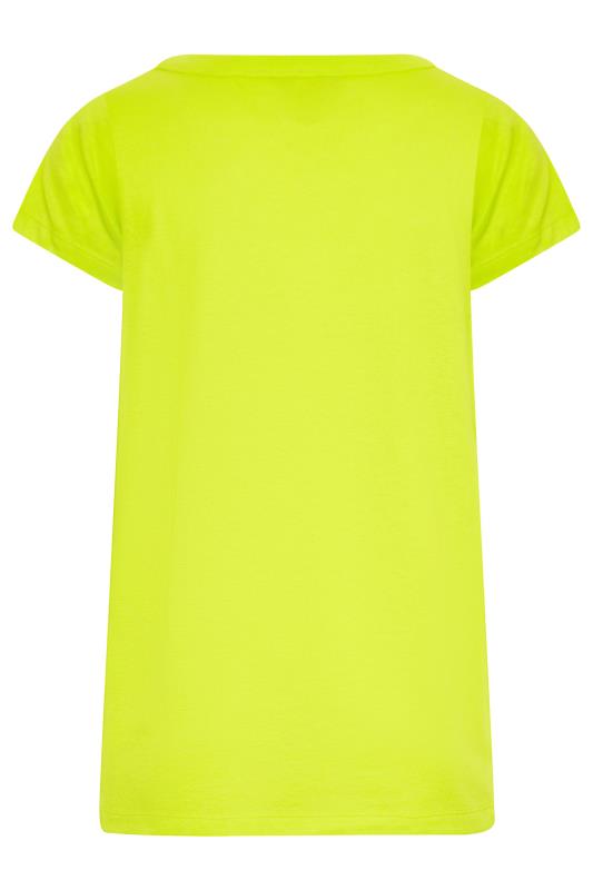 YOURS Curve Plus Size Lime Green Essential T-Shirt | Yours Clothing  6