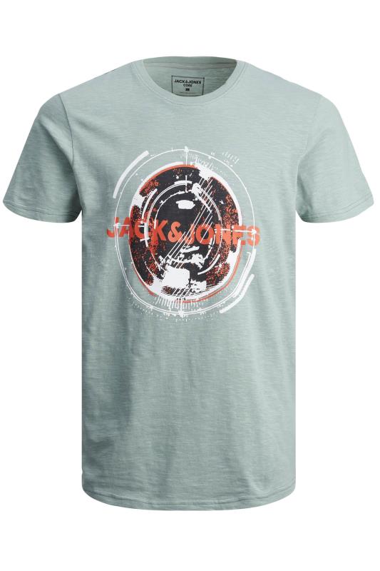 JACK & JONES Big & Tall Slate Grey Logo Print T-Shirt_F.jpg