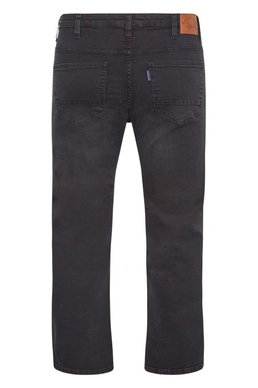 BadRhino Big & Tall Black Washed Stretch Jeans 4