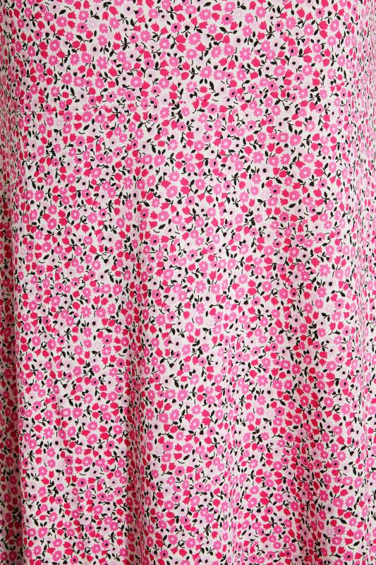 LIMITED COLLECTION Curve Pink Ditsy Print Maxi Dress 5