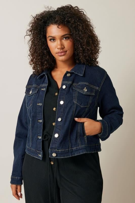 EVANS Plus Size Indigo Blue Denim Jacket | Evans  1