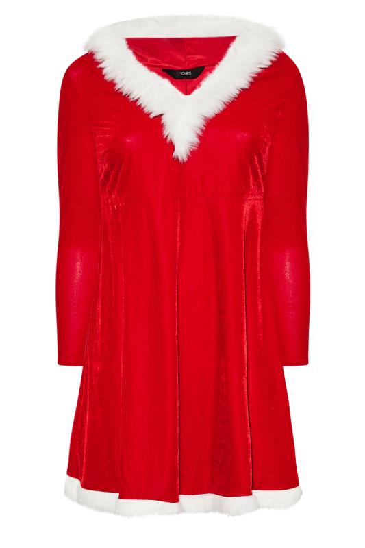 YOURS LONDON Curve Red Velvet Mrs Christmas Skater Dress 6