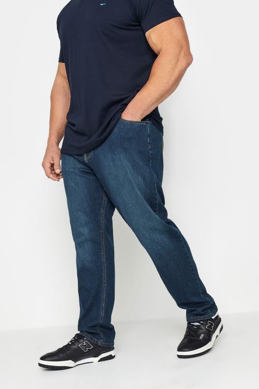 Men's  BadRhino Big & Tall Indigo Mid Blue Stretch Jeans