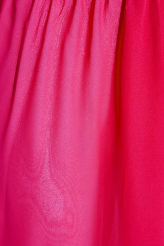 Plus Size Hot Pink Side Split Beach Skirt | Yours Clothing 1