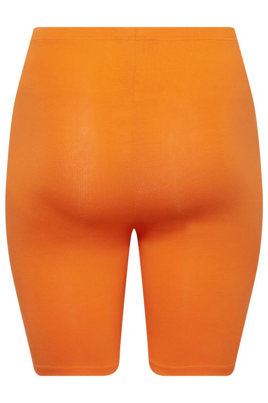 YOURS Plus Size Bright Orange Cycling Shorts | Yours Clothing 6