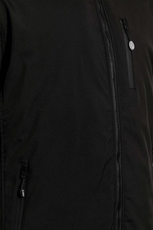 KAM Big & Tall Black Sherpa Lined Softshell Jacket 2