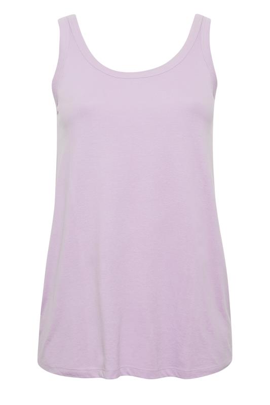 YOURS Plus Size Lilac Purple Essential Vest Top | Yours Clothing  5