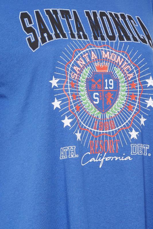 YOURS Curve Plus Size Dark Blue 'Santa Monica' Slogan T-Shirt | Yours Clothing  5