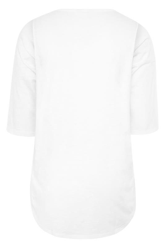 Plus Size YOURS FOR GOOD White Pintuck Henley Top | Yours Clothing 7
