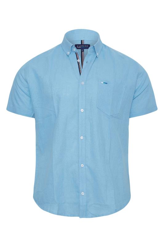BadRhino Big & Tall Light Blue Linen Shirt 3