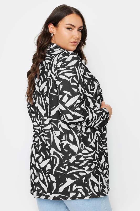 LIMITED COLLECTION Plus Size Black Abstract Print Blazer | Yours Clothing 3