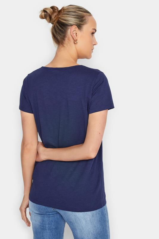 LTS Tall Women's Navy Blue V-Neck T-Shirt | Long Tall Sally 5