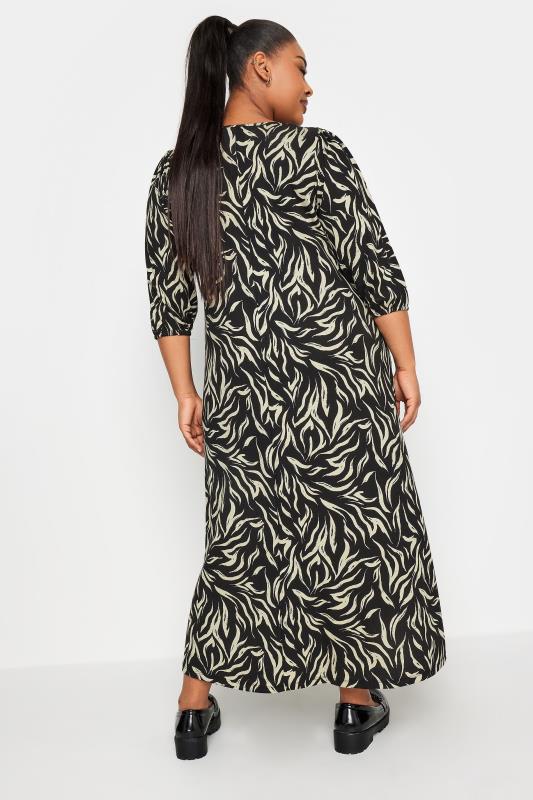YOURS Plus Size Black Zebra Print Maxi Dress | Yours Clothing 3