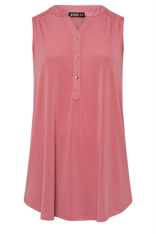 YOURS Plus Size Pink Sleeveless Blouse | Yours Clothing 5