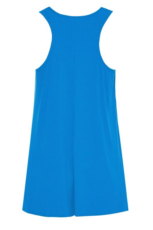 LIMITED COLLECTION Plus Size Cobalt Blue Racer Back Swing Vest Top | Yours Clothing 6