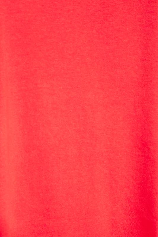 Curve Bright Red Short Sleeve Basic T-Shirt_S.jpg