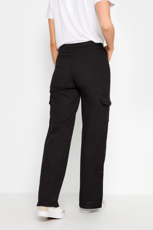 LTS Tall Black Utility Cargo Trousers | Long Tall Sally  3