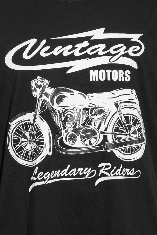 KAM Big & Tall Black Vintage Motors T-Shirt 2