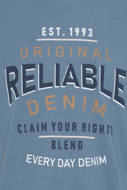 BLEND Big & Tall Blue 'Reliable' Print T-Shirt 3