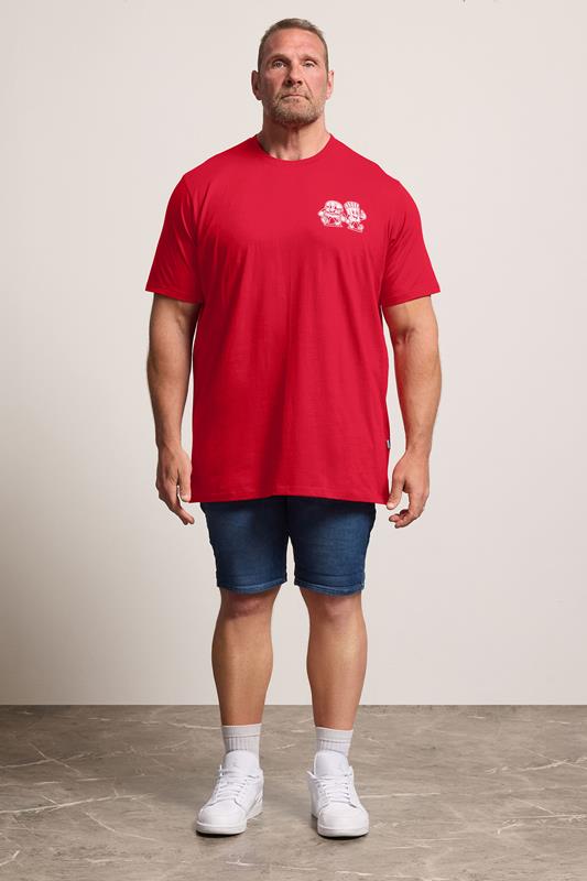 BadRhino Big & Tall Red Extra Long 'Grill & Chill' T-Shirt | BadRhino 1