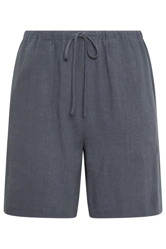 LTS Tall Women's Grey Linen Tie Waist Shorts | Long Tall Sally 5