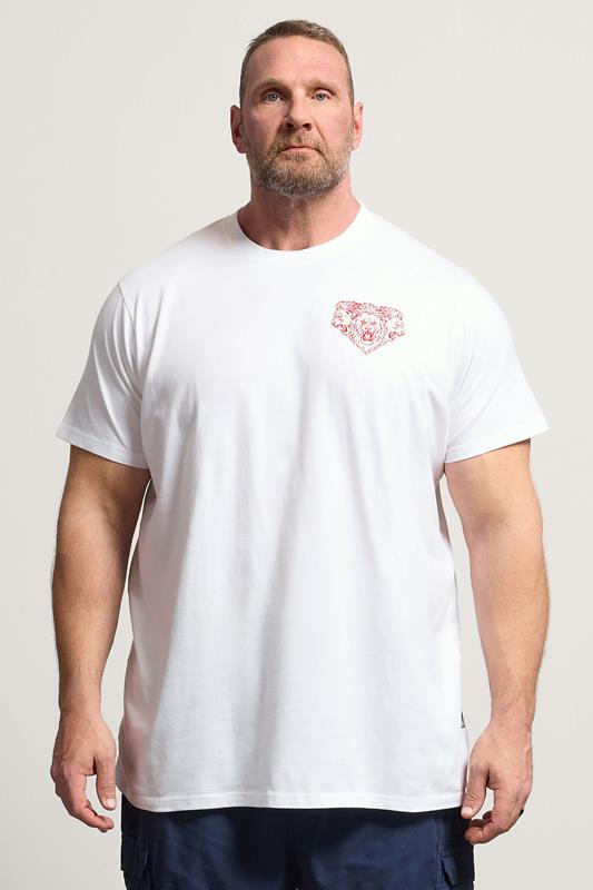  BadRhino Big & Tall T-shirt England extra-long blanc
