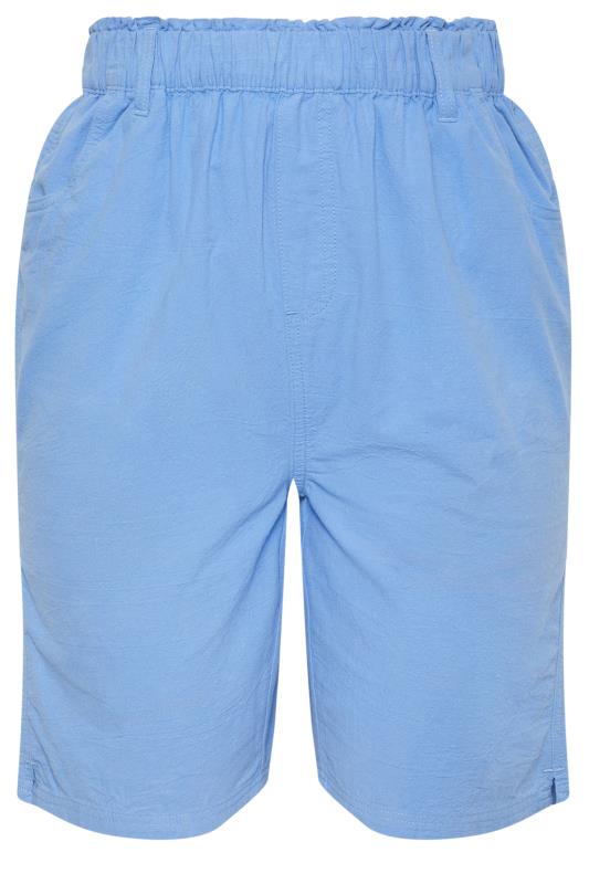 YOURS Plus Size Light Blue Elasticated Cool Cotton Shorts | Yours Clothing 5