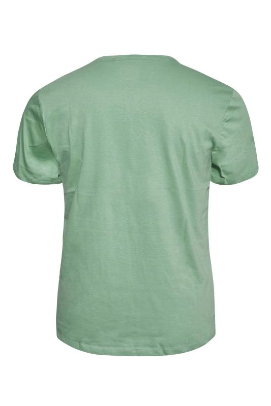 BLEND Big & Tall Sage Green 'Crafted' Print T-Shirt_Y.jpg