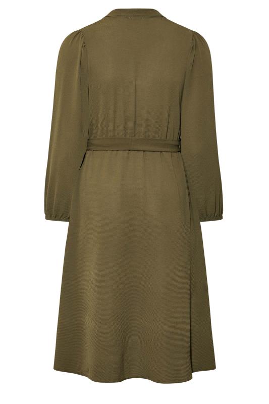 LIMITED COLLECTION Plus Size Khaki Green Wrap Dress | Yours Clothing 7