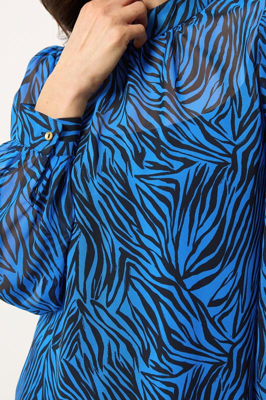 M&Co Blue Zebra Print Blouse | M&Co 4