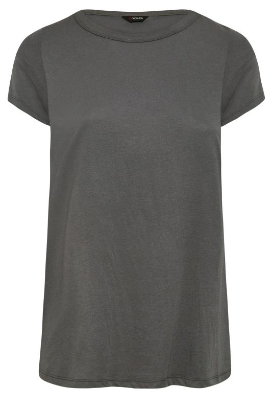 Plus Size Grey Short Sleeve T-Shirt | Yours Clothing 6