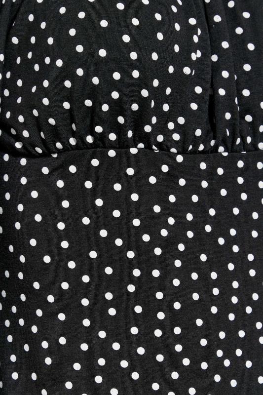 Tall Black & White Polka-Dot Long Sleeve Top | Long Tall Sally 5