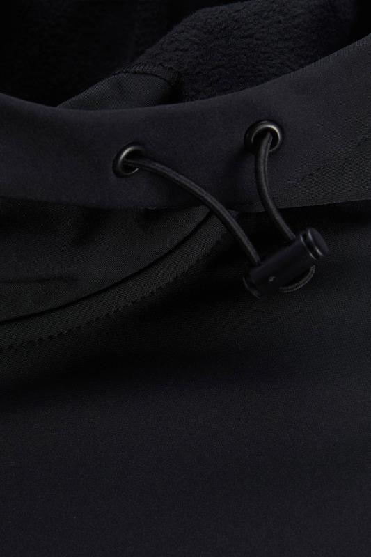 JACK & JONES Big & Tall Black Hooded Softshell Jacket | BadRhino 4
