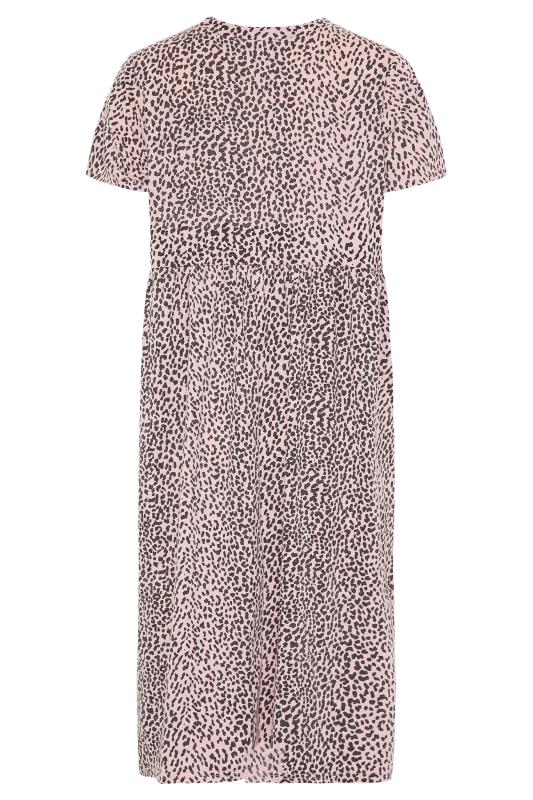 LTS Maternity Pink Leopard Print Peplum Mini Dress | Long Tall Sally 7
