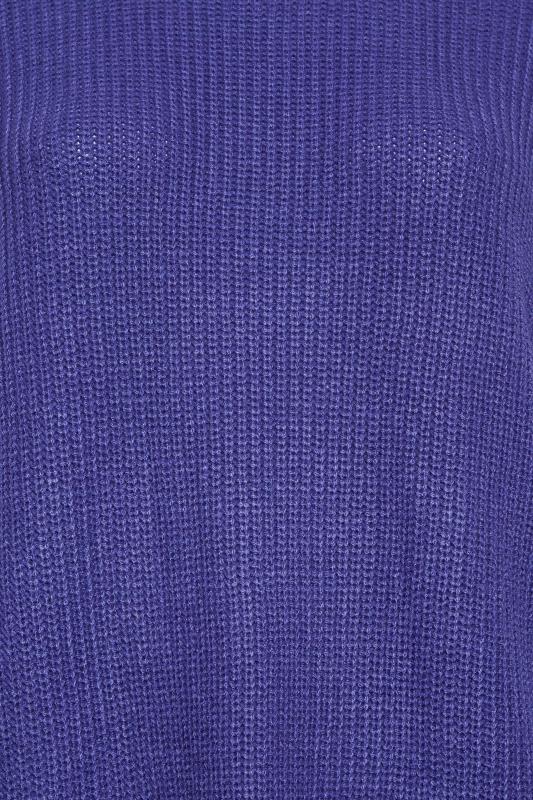 YOURS Plus Size Purple Ribbed Knit Jumper | Yours Clothing 4