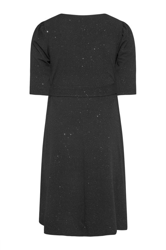 YOURS LONDON Black Notch Neck Glitter Dress_BK.jpg