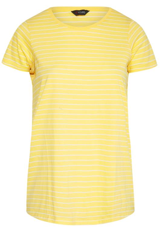 Curve Yellow Stripe Short Sleeve T-Shirt 5