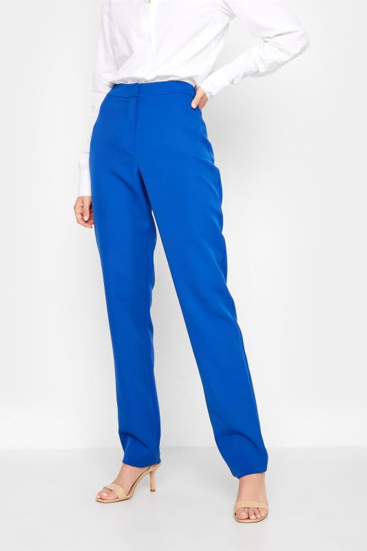 LTS Tall Women's Cobalt Blue Scuba Slim Leg Trousers | Long Tall Sally 1