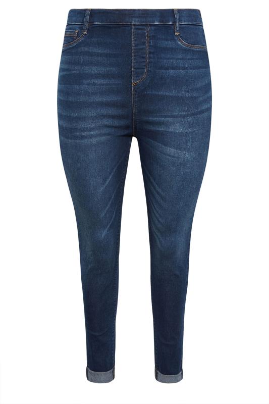 YOURS Curve Mid Blue GRACE Turn Up Jegging 5