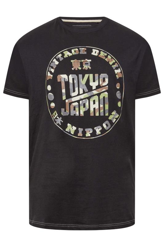 KAM Big & Tall Black Tokyo Camo Print T-Shirt | BadRhino 3