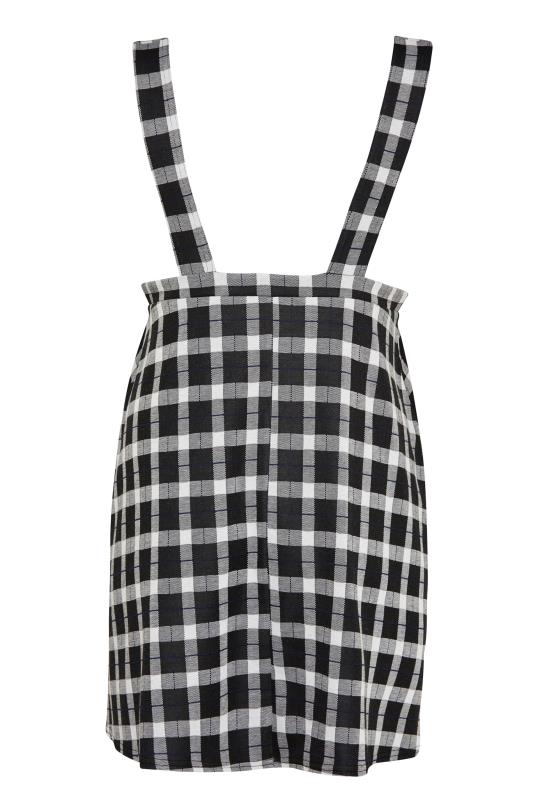 LIMITED COLLECTION Curve Black & White Check Pinafore Dress 7