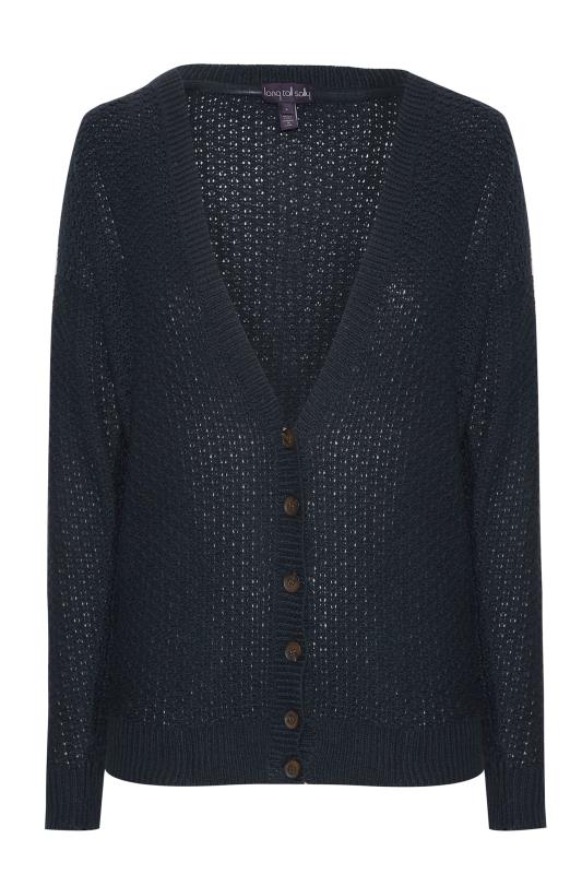 LTS Tall Navy Blue Knitted Cardigan 1